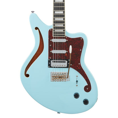 d'angelico electric guitars sky blue d'angelico premier bedford sh 6 string electric guitar   