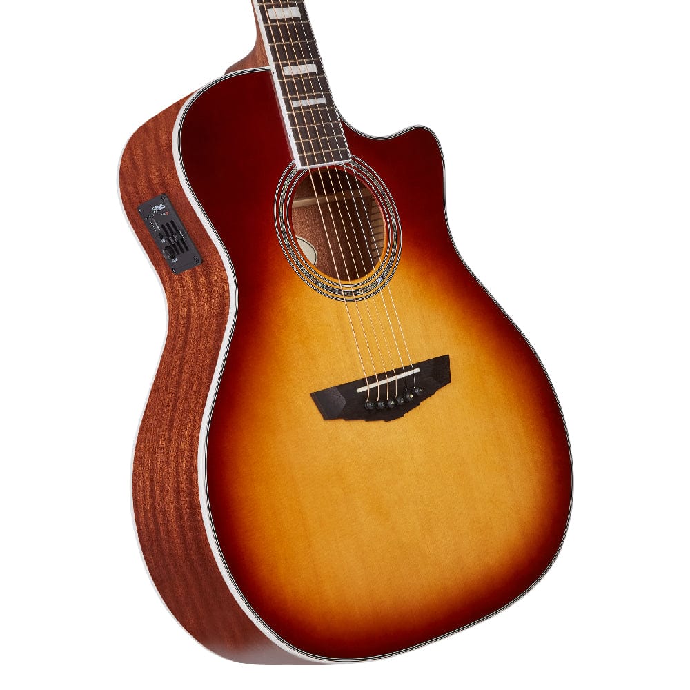 d'angelico electro acoustic guitars iced tea burst d'angelico premier gramercy electro acoustic guitar   