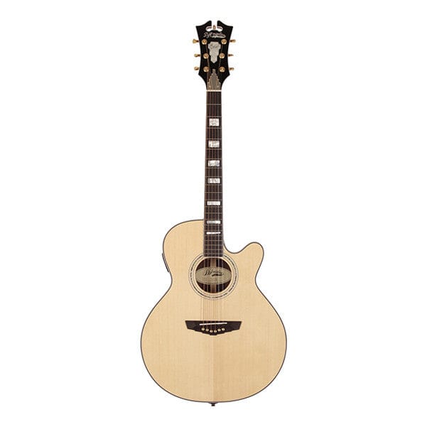 D'Angelico Electro Acoustic Guitars Natural Tint D'Angelico Gramercy Grand Auditorium Single-Cutaway Electro Acoustic Guitar