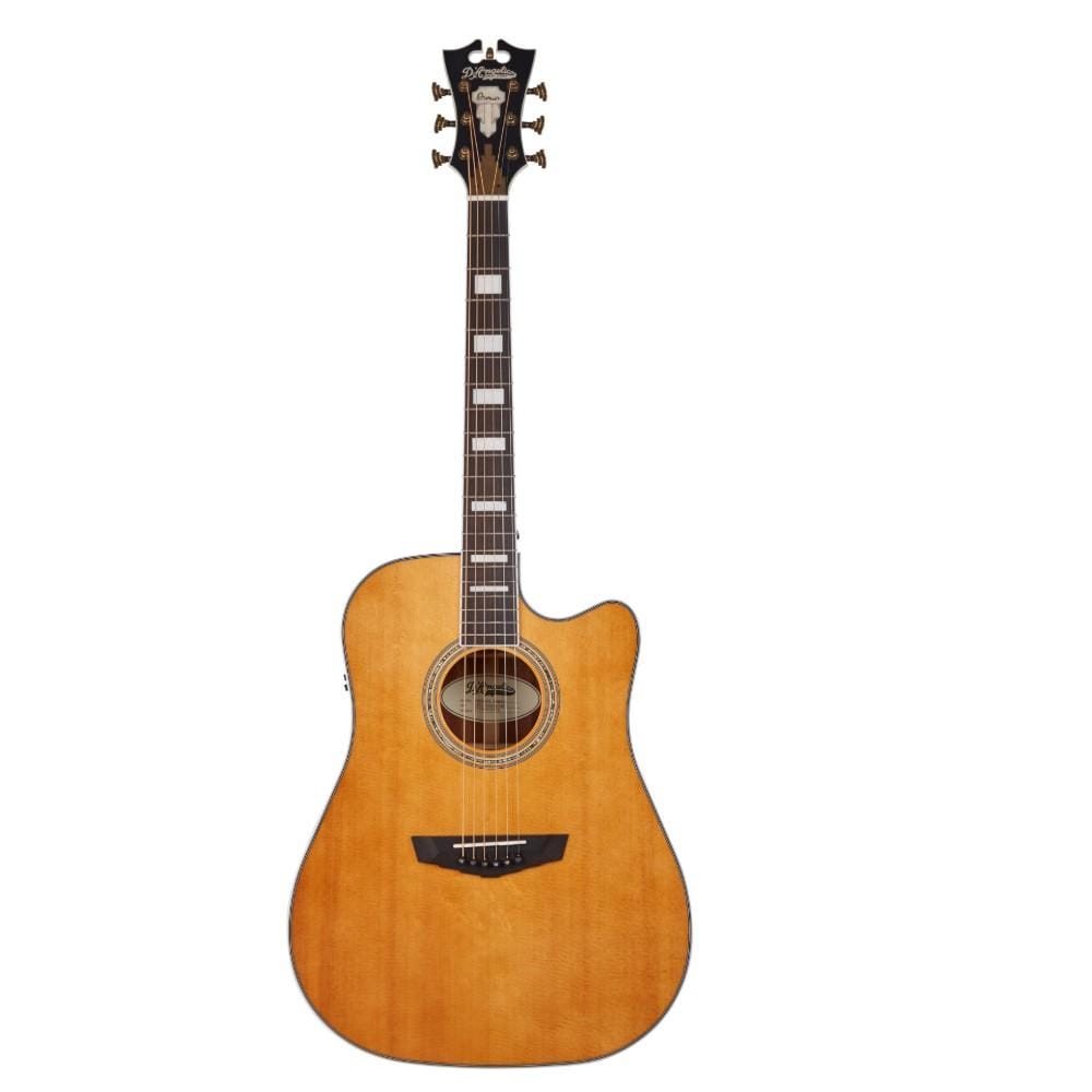 d'angelico electro acoustic guitars vintage natural d'angelico dapd500itbaps premier bowery electro acoustic guitar    #color_vintage-natural