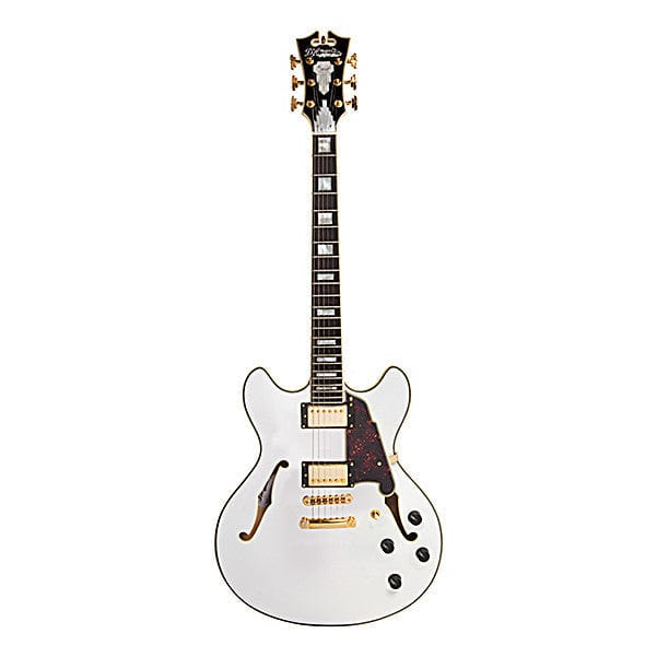D'Angelico Hollow & Semi-Hollow Electric Guitars White D'Angelico EX-DC Semi Hollow Body Electric Guitar
