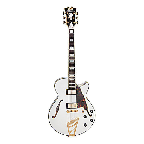 d'angelico hollow & semi-hollow electric guitars white d'angelico ex-ss semi hollow body electric guitar    #color_white
