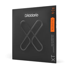 DAddario Acoustic Guitar Strings .010-.047 Extra Light D'Addario XT 80/20 Bronze Acoustic Guitar Strings Coated Set