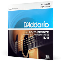 DAddario Acoustic Guitar Strings D'Addario EJ11 Bronze Light Acoustic Guitar Strings