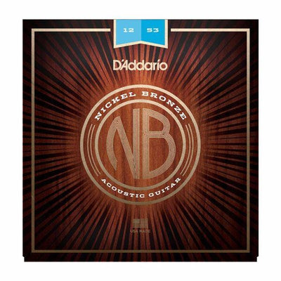 D'Addario NB1253 Nickel Bronze Light Acoustic Strings 12-53