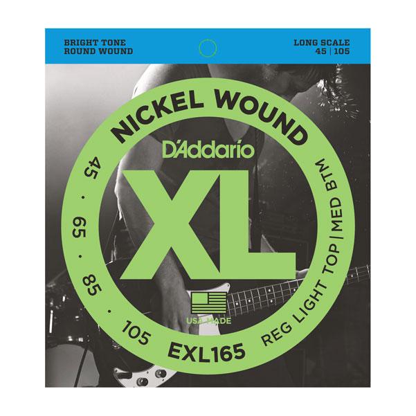 D'Addario EXL165 XL Nickel Round Wound Bass String Set - 0.45-0.105