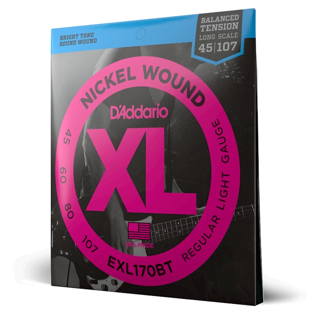 daddario bass guitar strings d'addario exl170bt bass guitar strings balanced tension nickel wound