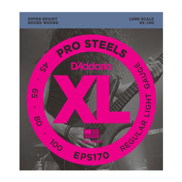 daddario bass guitar strings d'addario pro steels eps170 light bass guitar strings