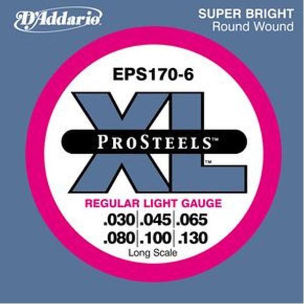 daddario bass guitar strings d'addario prosteels eps170 bass string, regular light, 6-string
