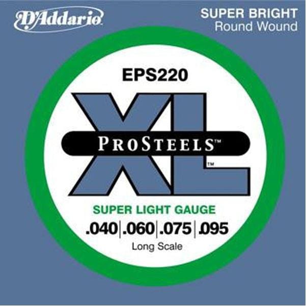 daddario bass guitar strings d'addario prosteels eps220 light gauge long scale bass strings