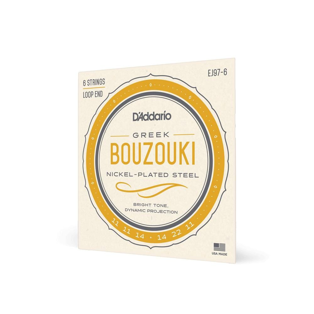 daddario bouzouki strings d'addario ej97-6 greek bouzouki 6 string set
