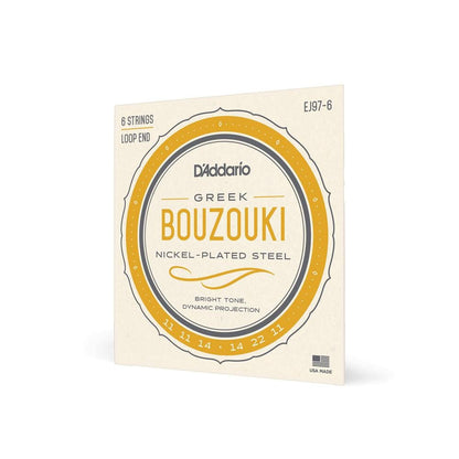daddario bouzouki strings d'addario ej97-6 greek bouzouki 6 string set