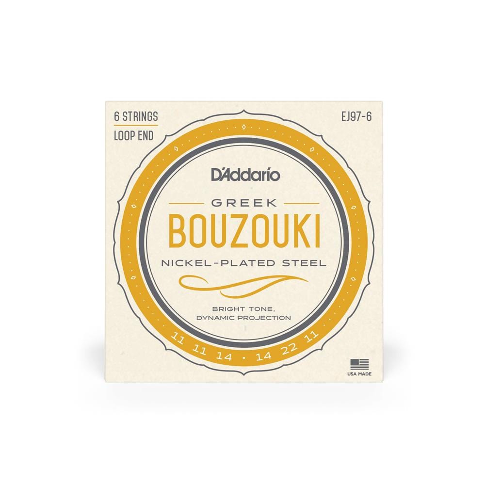 daddario bouzouki strings d'addario ej97-6 greek bouzouki 6 string set