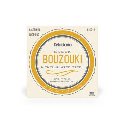 daddario bouzouki strings d'addario ej97-6 greek bouzouki 6 string set