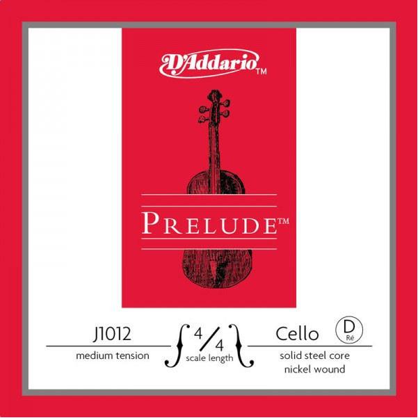 daddario cello strings d'addario prelude j1012 4/4m d-medium cello string set