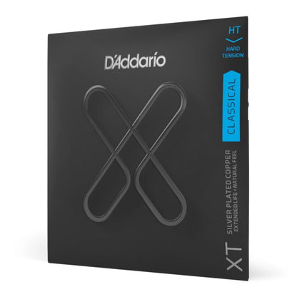 daddario classical guitar strings 0.0285 - 0.046 d'addario xt classical guitar hard tension string set     