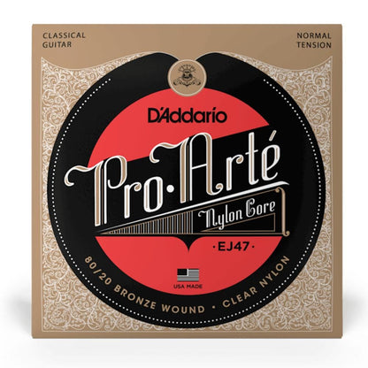 DAddario Classical Guitar Strings DAddario Pro-Arté EJ47 80/20 Bronze Wrap Nylon Core Classical Guitar String Set