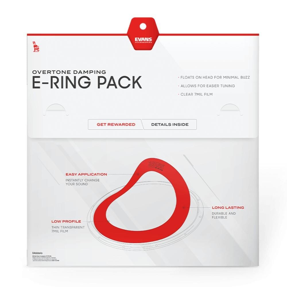 daddario dampeners and mutes d'addario er-standard 10-13-16 inch e-ring standard pack with 14 inch snare e-ring