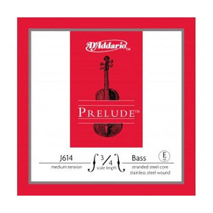 daddario double bass strings d'addario prelude double bass strings - e j614, 3/4m, medium
