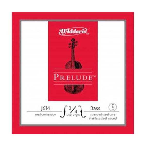 DAddario Double Bass Strings D'Addario Prelude Double Bass Strings - E J614, 3/4M, Medium