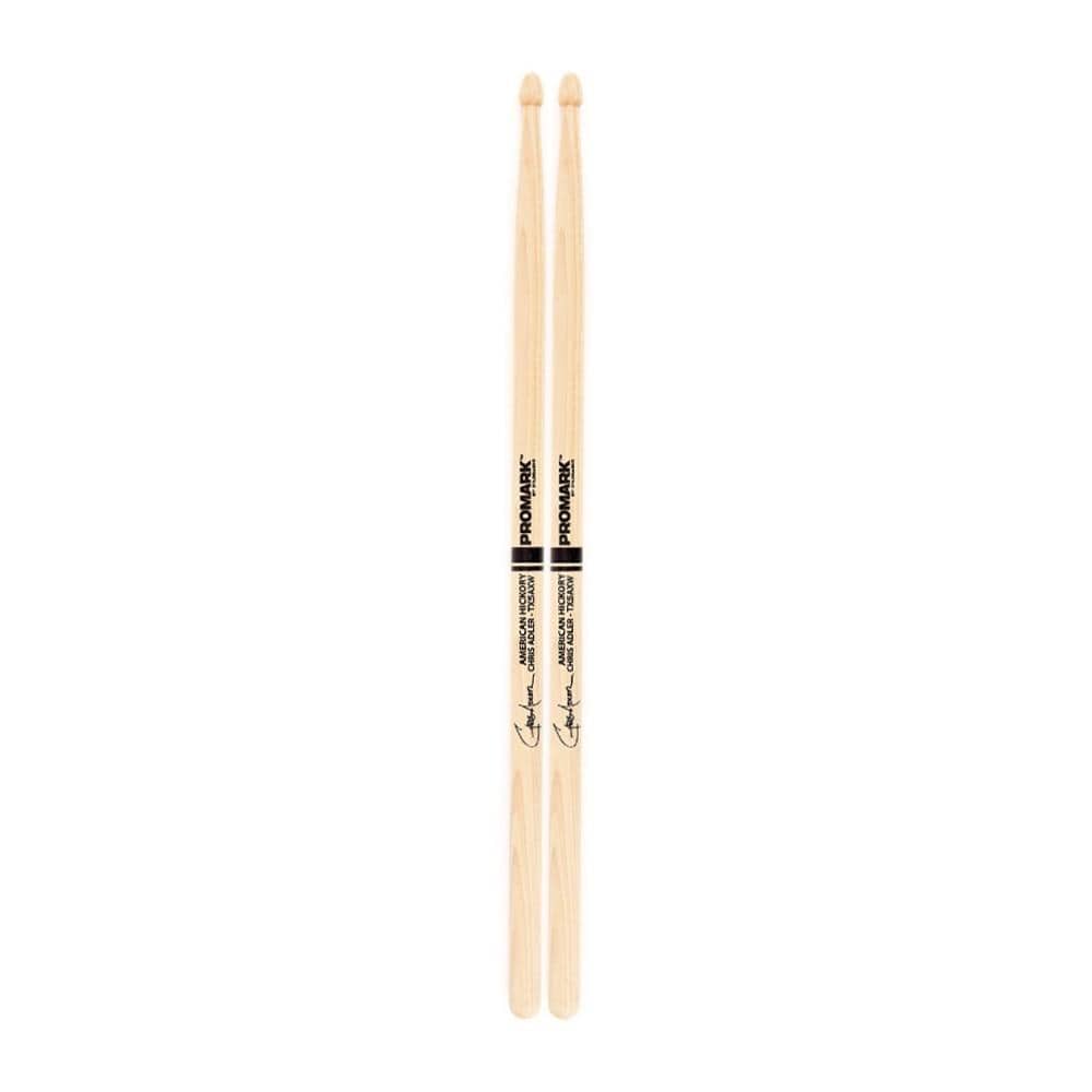 daddario drumsticks d'addario tx5axw chris adler signatue hickory wood tip drumstick