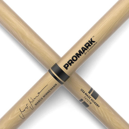 daddario drumsticks d'addario tx721w marco minnemann 721 signature hickory wood tip drumstick