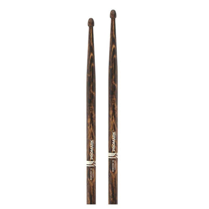 daddario drumsticks promark by d'addario r5afg rebound 5a firegrain hickory wood tip drumstick