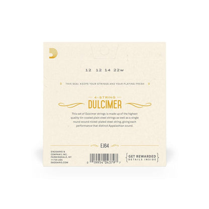 daddario dulcimer strings d'addario ej64 dulcimer 4 string set