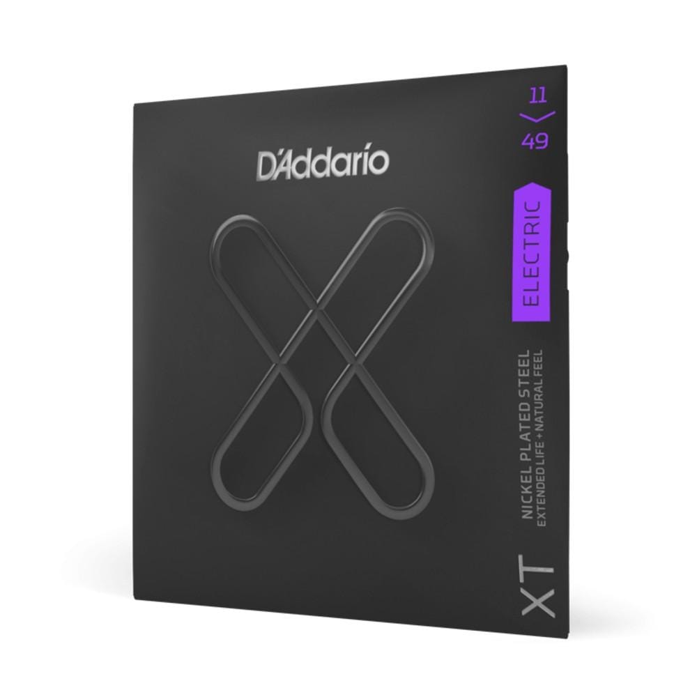 daddario electric guitar strings .011-.049 medium d'addario xt nickel plated steel electric guitar strings coated set      #gauges_.011-.049-medium
