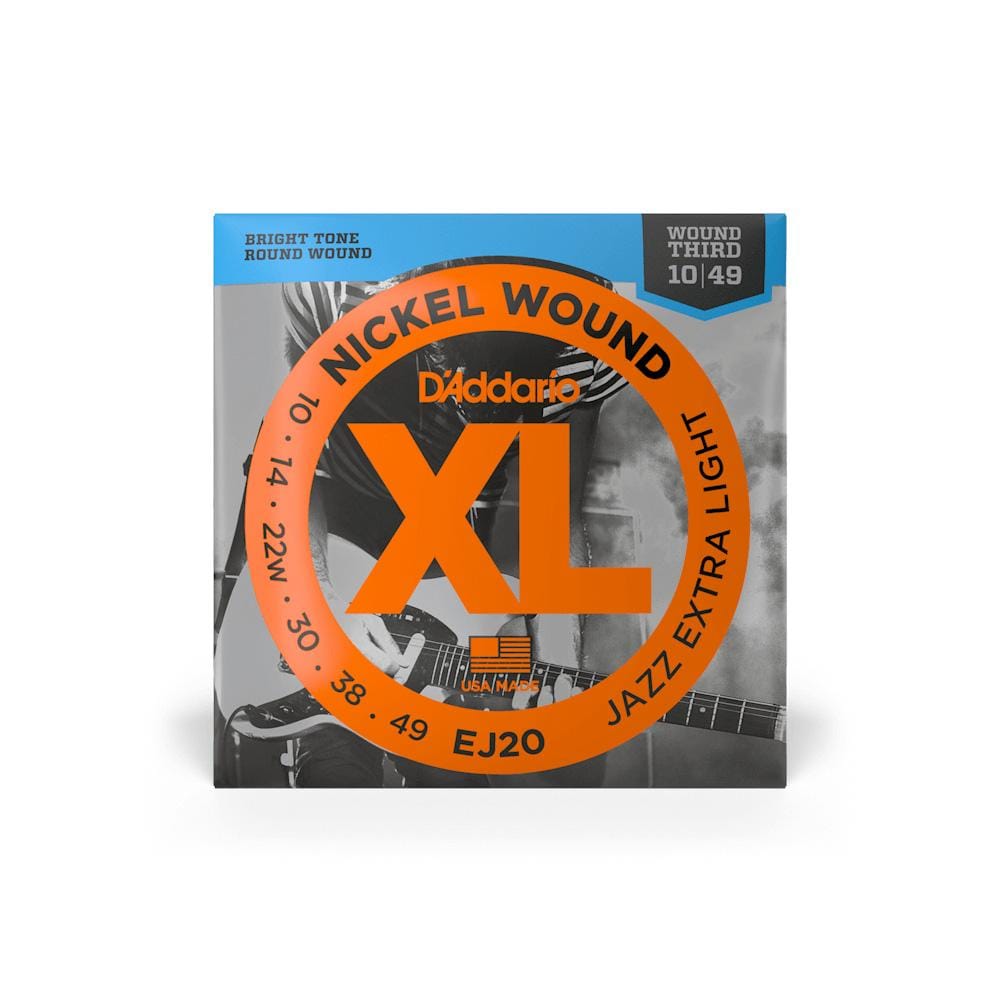 daddario electric guitar strings d'addario ej20 xl jazz x lite electric guitar string set