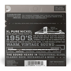 DAddario Electric Guitar Strings D'Addario EPN115 XL Pure Nickel Wound Electric Guitar Strings 11-48