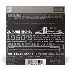 DAddario Electric Guitar Strings D'Addario EPN120 XL Pure Nickel Wound Super Light Electric Guitar Strings 09-41