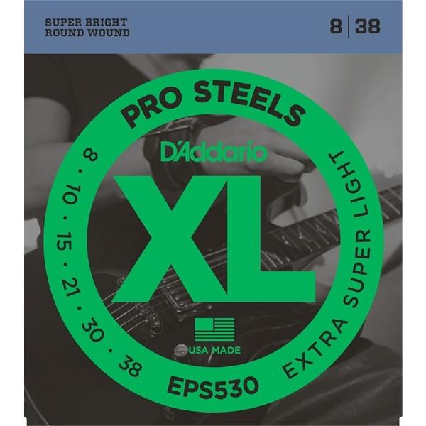 DAddario Electric Guitar Strings D'Addario EPS530 ProSteels Extra Super Light Electric Guitar Strings