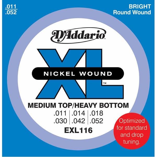 DAddario Electric Guitar Strings D'Addario EXL116 Electric Guitar Strings - Medium Top, Heavy Bottom