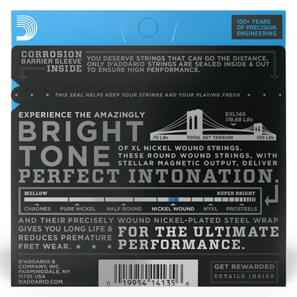 DAddario Electric Guitar Strings D'Addario EXL140 Nickel Light Top/Heavy Bottom Electric Guitar Strings