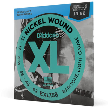 daddario electric guitar strings d'addario exl158 light baritone electric guitar strings