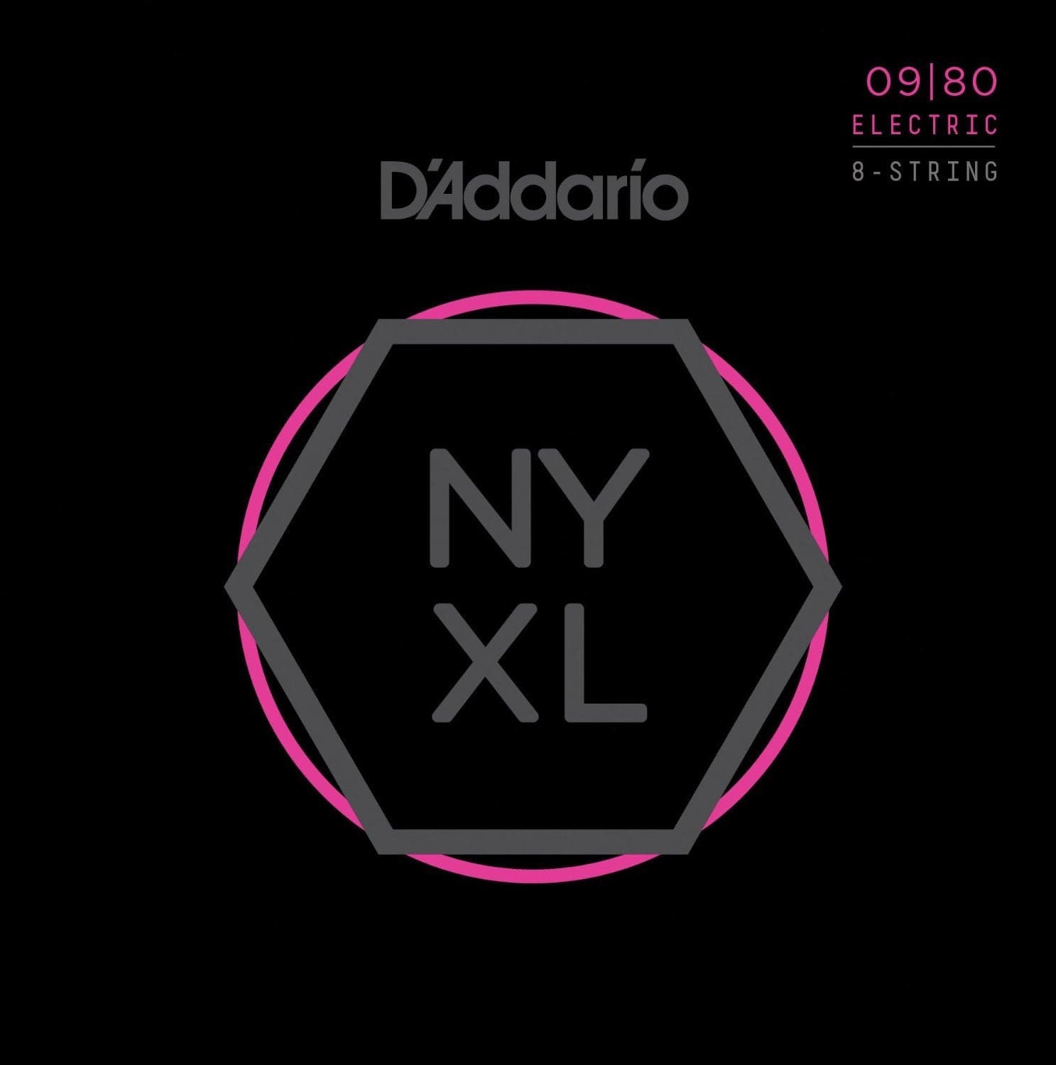 DAddario Electric Guitar Strings D'Addario NYXL0980 - Nickel Wound Electric Guitar Strings 8-String