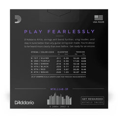 DAddario Electric Guitar Strings D'Addario NYXL1149 Electric Guitar Strings Nickel Wound Medium 11-49