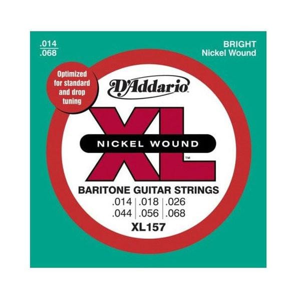 daddario electric guitar strings d'addario xl157 xl nickel medium electric baritone guitar strings