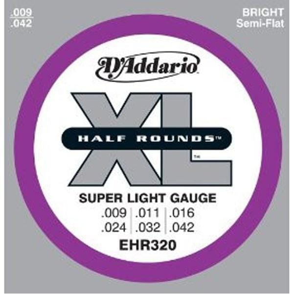 daddario electric guitar strings daddario ehr320 half rounds super light electric guitar strings