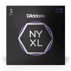 DAddario Electric Guitar Strings Pack of 3 D'Addario NYXL1149 Electric Guitar Strings Nickel Wound Medium 11-49