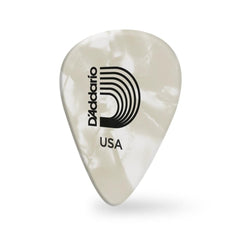 DAddario Picks D'Addario Classic Celluloid White Pearl 0.50mm Light Gauge Guitar Pick