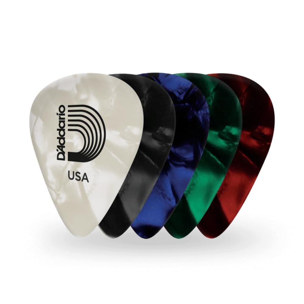 daddario picks d'addario classic pearl celluloid 0.50mm light gauge assortment pack    #pack_pack-of-25