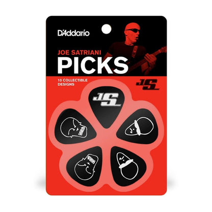 daddario picks light gauge 0.50mm d'addario joe satriani signature guitar picks black- pack of 10      