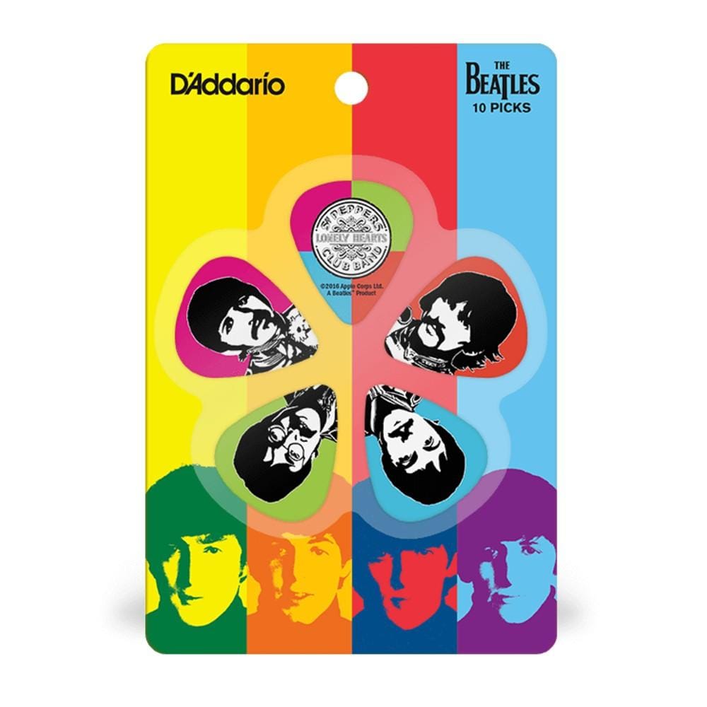 daddario picks light gauge.50mm d'addario the beatles sgt peppers lonely hearts club band guitar picks- pack of 10      