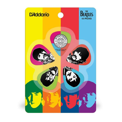 daddario picks light gauge.50mm d'addario the beatles sgt peppers lonely hearts club band guitar picks- pack of 10      