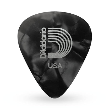 daddario picks pack of 10 d'addario classic celluloid black pearl 1.0mm heavy gauge guitar pick      