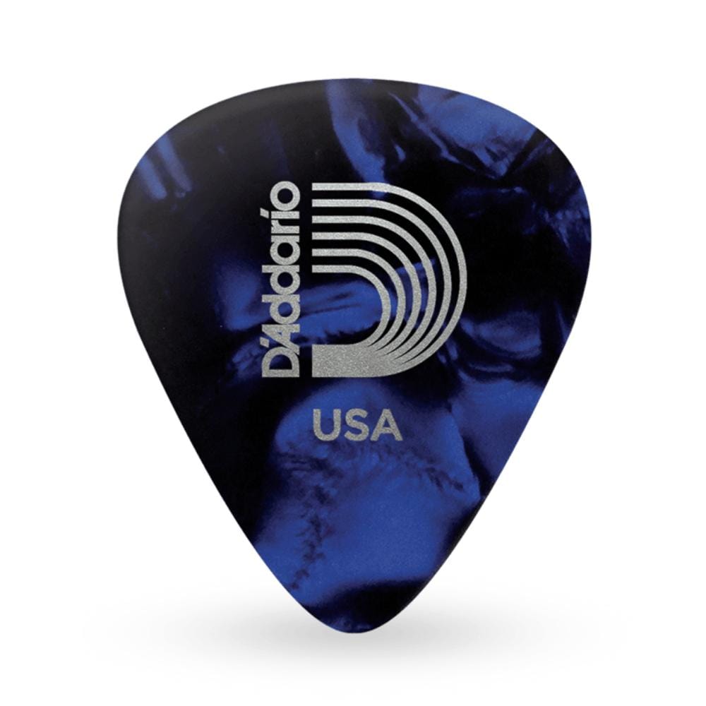 daddario picks pack of 10 d'addario classic celluloid blue pearl 1.0mm heavy gauge guitar pick      