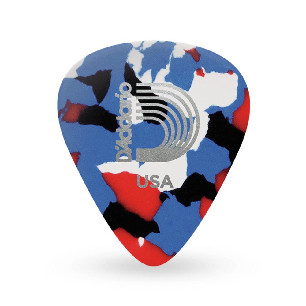daddario picks pack of 10 d'addario classic celluloid multi-color 0.70mm medium gauge guitar pick      