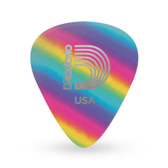 DAddario Picks Pack of 10 D'Addario Classic Celluloid Rainbow 0.70mm Medium Gauge Guitar Pick